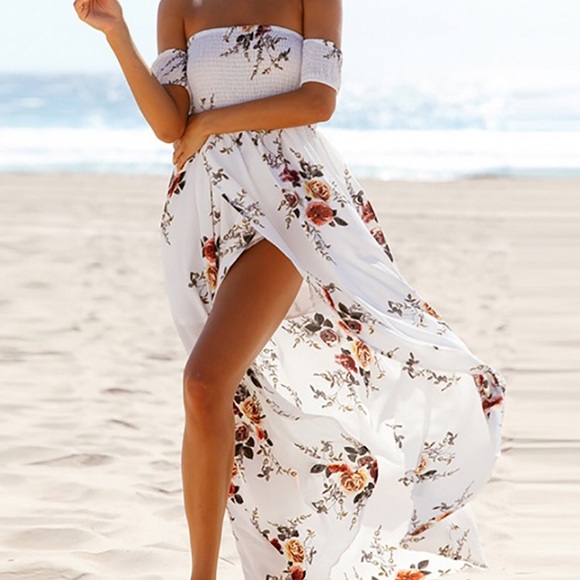 RESTOCK! FIONA White floral wrap - Dress - Picture 2 of 5